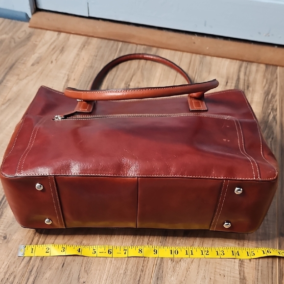 Fossil Sydney Cognac Leather Women's Large Tote Bag - Picture 11 of 17